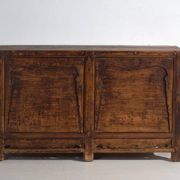 Pine buffet with two doors and scalloped panels – China, circa 1950