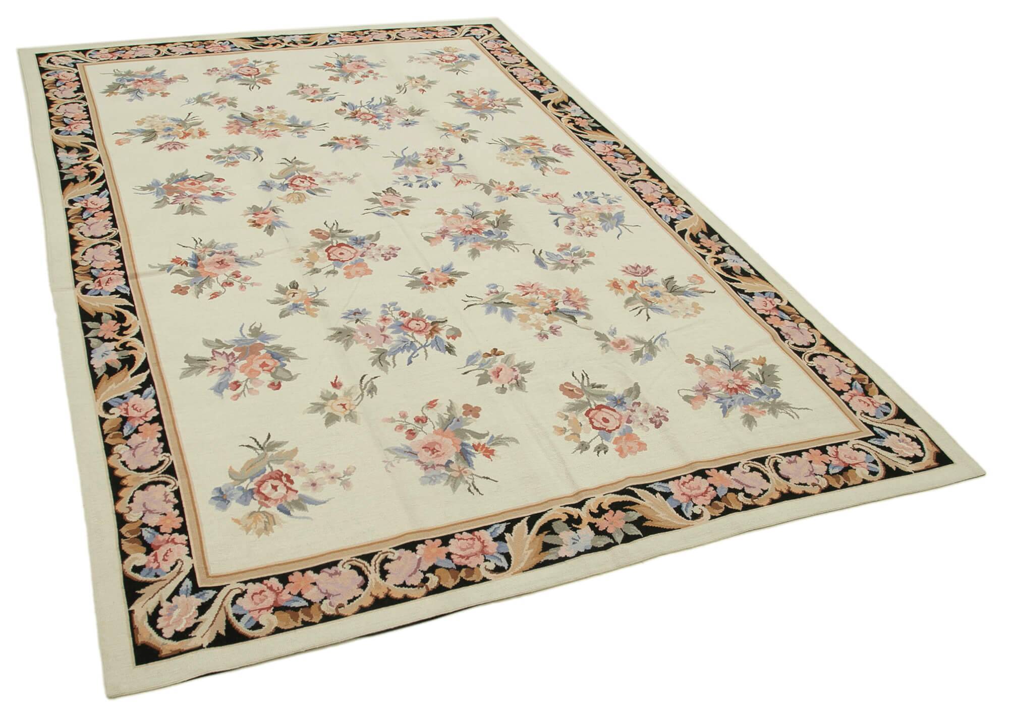 Handmade Vintage Flatweave Needlepoint Kilim 182 cm x 273 cm
