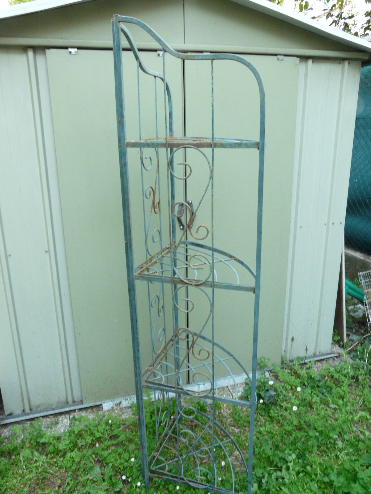 Large corner iron shelf