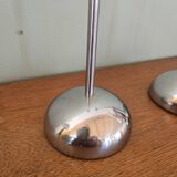 Pair of chrome candlesticks or candelabras - Ikea design from the 90s