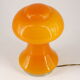 2 table lamp mushroom glass orange France 60s.
