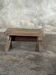 Tabouret d'appoint en teck upcyclé, traces de chromie verte