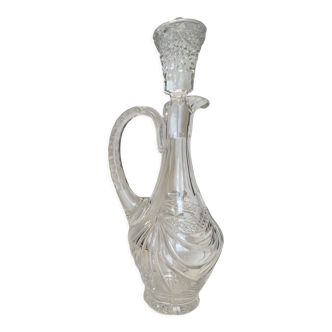 Carved crystal decanter