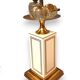 Large designer lamp in brass and ivory lacquer
