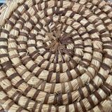 Woven straw basket