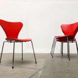 Model 3107 chairs by Arne Jacobsen for Fritz Hansen, Denmark, 1997, Set of 4