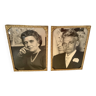 Pair of woman and man photo frames