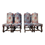 Suite de 8 chaises de style Haute époque - Renaissance