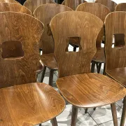 Set of 12 Baumann bistro chairs model Gentiane vintage 1970