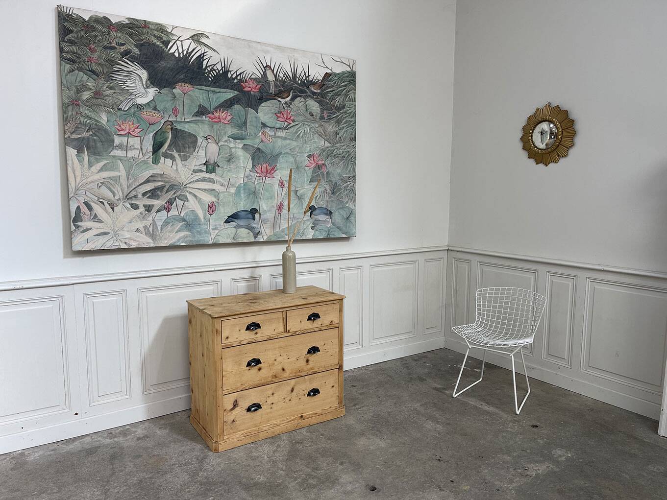 Small chest of drawers pine craft furniture from 1940