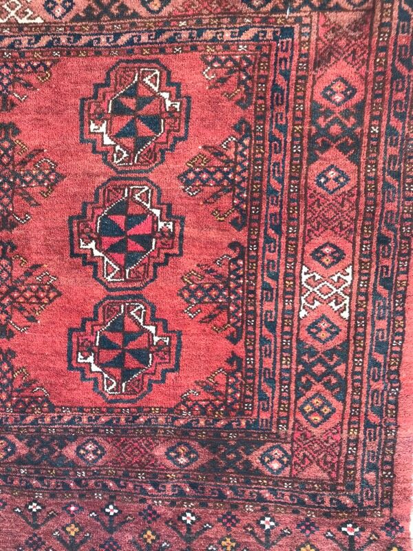 Carpet old saddle made turkmen hand 97 x 162 cm