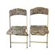 Chaises pliantes motif floral