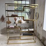 Brass shelf 1970 Belgo Chrom regency