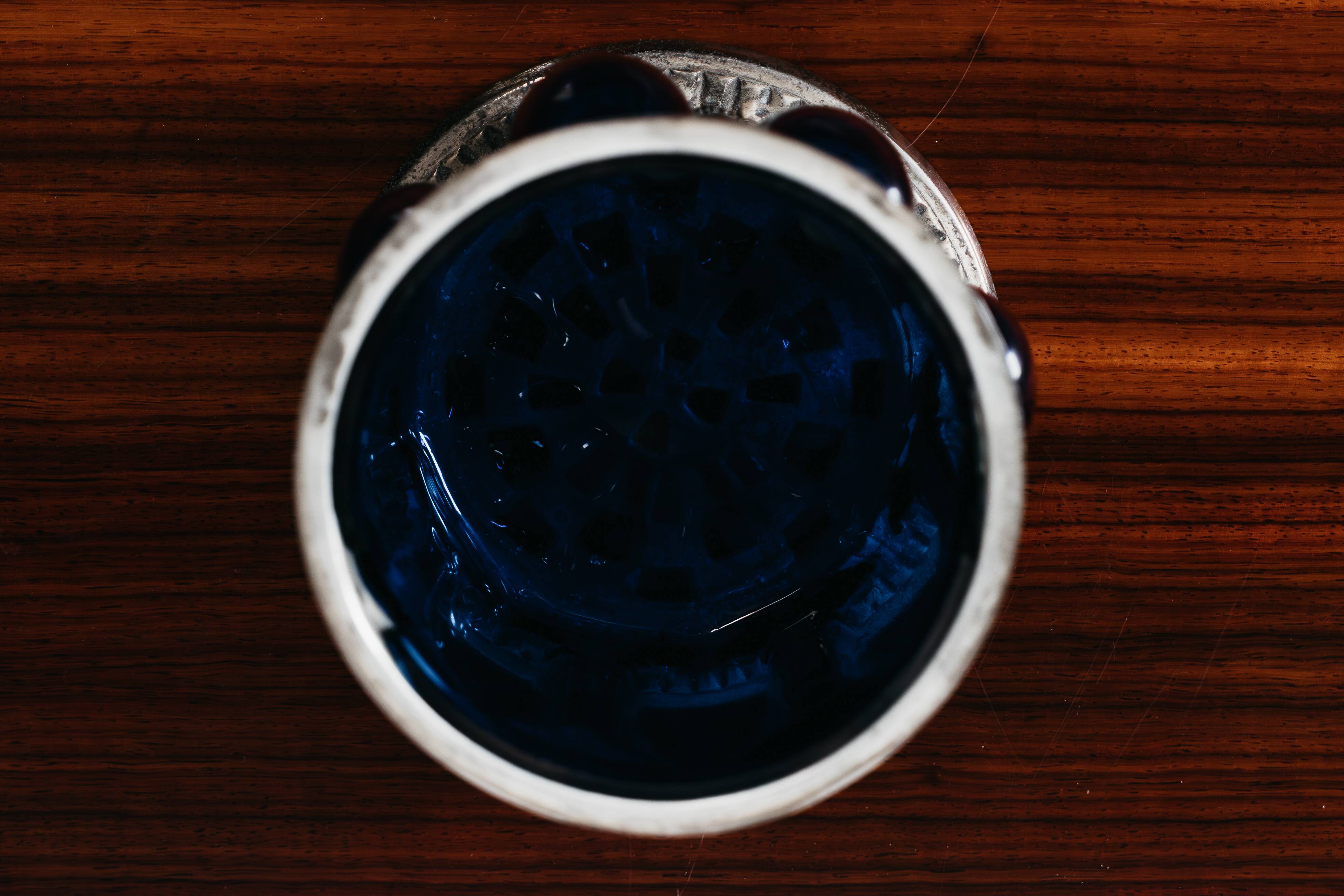 Centrotavola Large Royal Sheffield Collection Blue Service Jar 1950’s