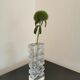 Vase pique fleur bougeoir en verre  style brutaliste Vintage