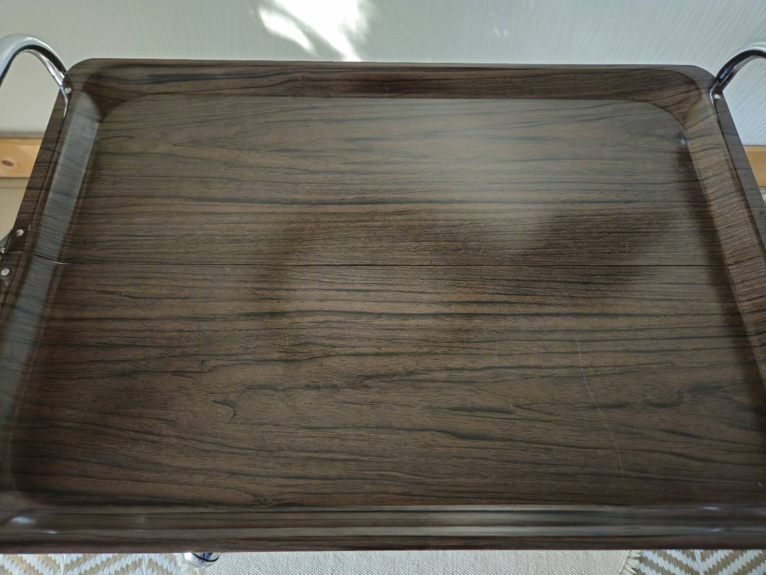 Vintage folding wheeled dessert trolley