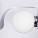 3-opaline sputnik and chrome metal hanging lamp 1970