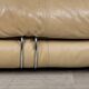 Italian 20thc beige "soriana" leather sofa by tobia scarpa for cassina