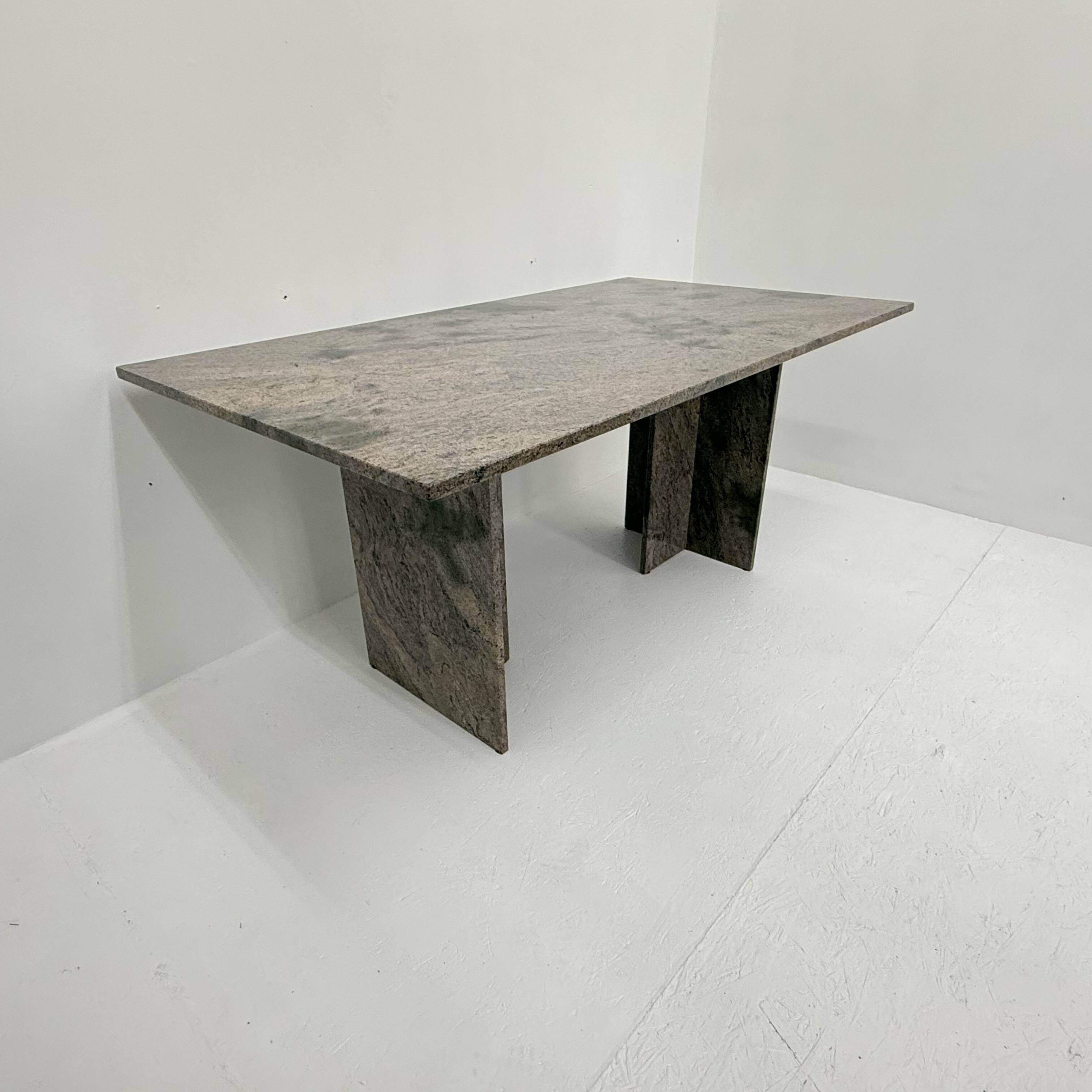 Mid-century modern granite dining table , 1970s