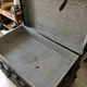 Black ancient travel trunk, 19th