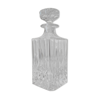 Chiseled glass whiskey decanter