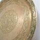 Moroccan patinated brass platter 70s