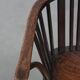 Antique English Windsor chair from the 18th century with spindled backrest