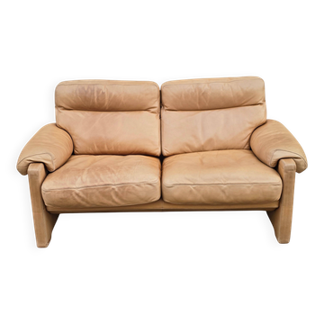 2-seater sofa by Sede DS-70 in leather - vintage - 1980s