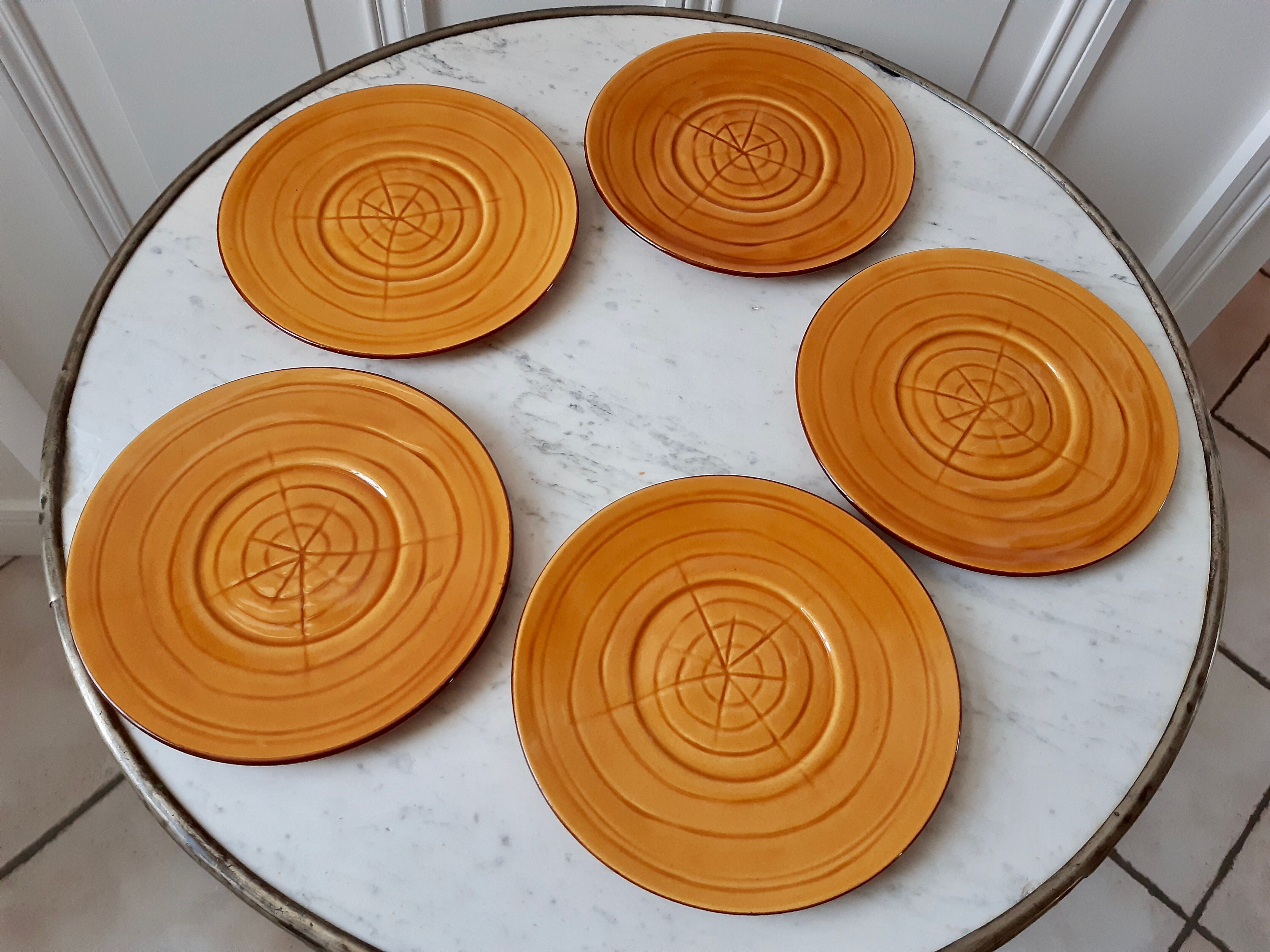 Set of 5 dessert plates Vallauris