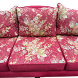 Empire-style bergère bench, carved wood and cane sofa, circa 1900