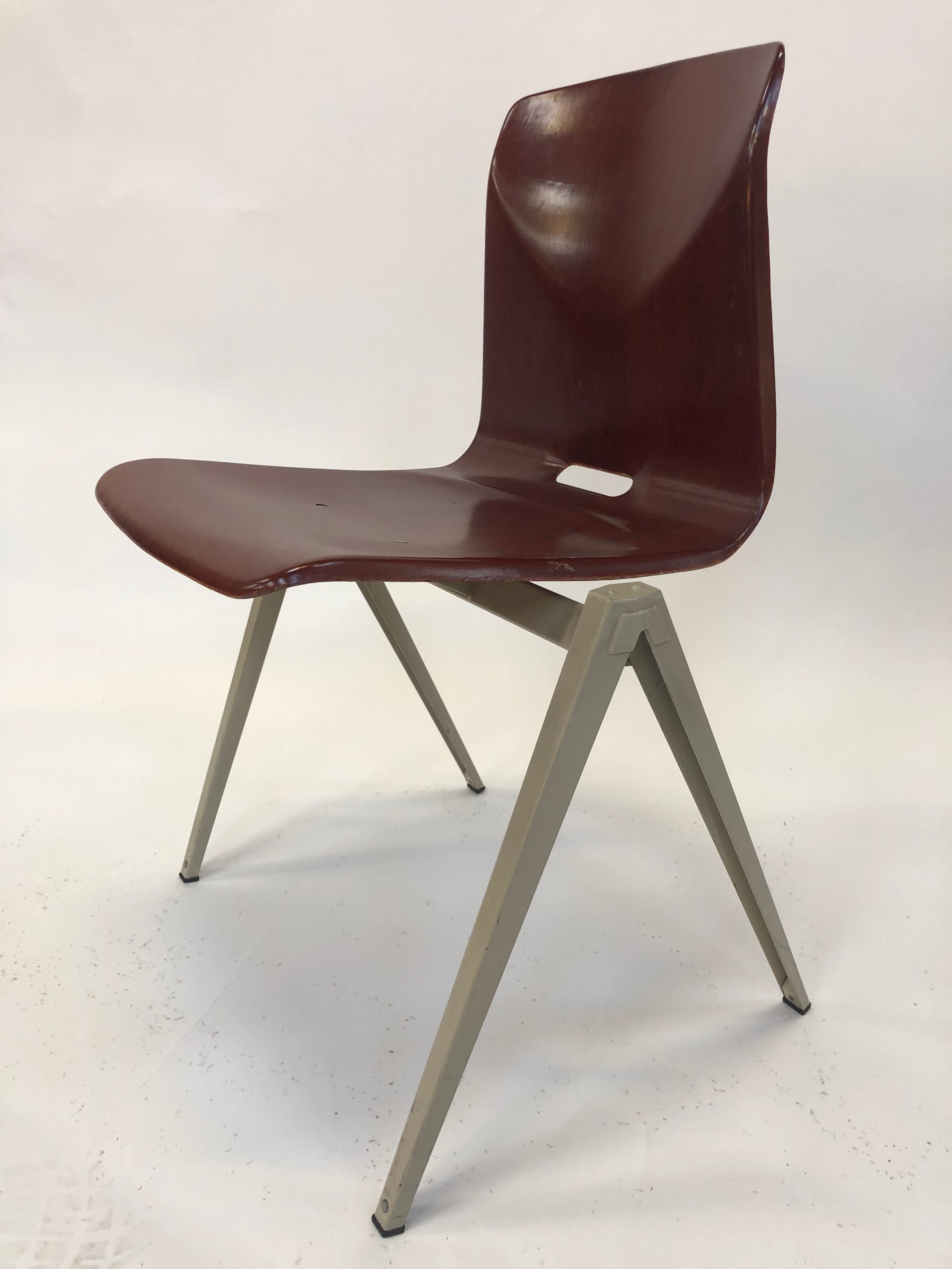 Lot of 4 vintage chairs Galvanitas S22 in the Netherlands