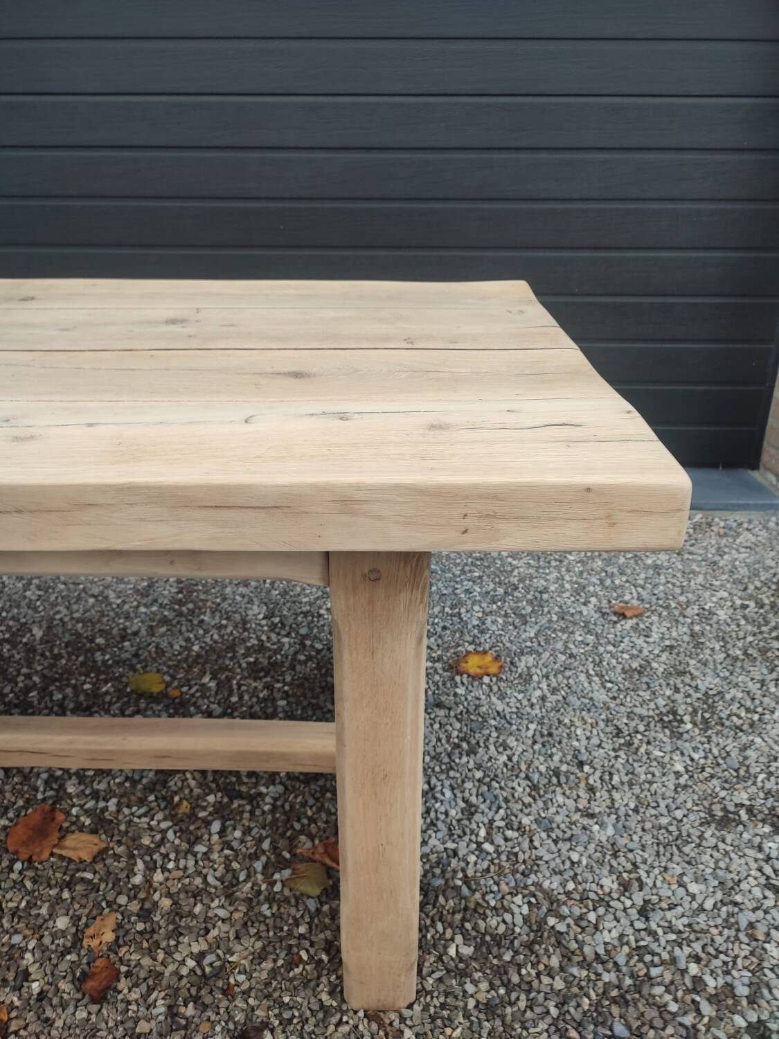 Large solid oak farmhouse table 2.45m
