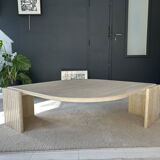 Travertine coffee table Roche Bobois