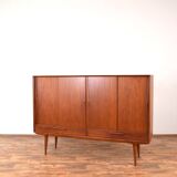Buffet haut Mid-Century en Teck Modèle 13 par Gunni Omann pour Omann Jun, 1960s