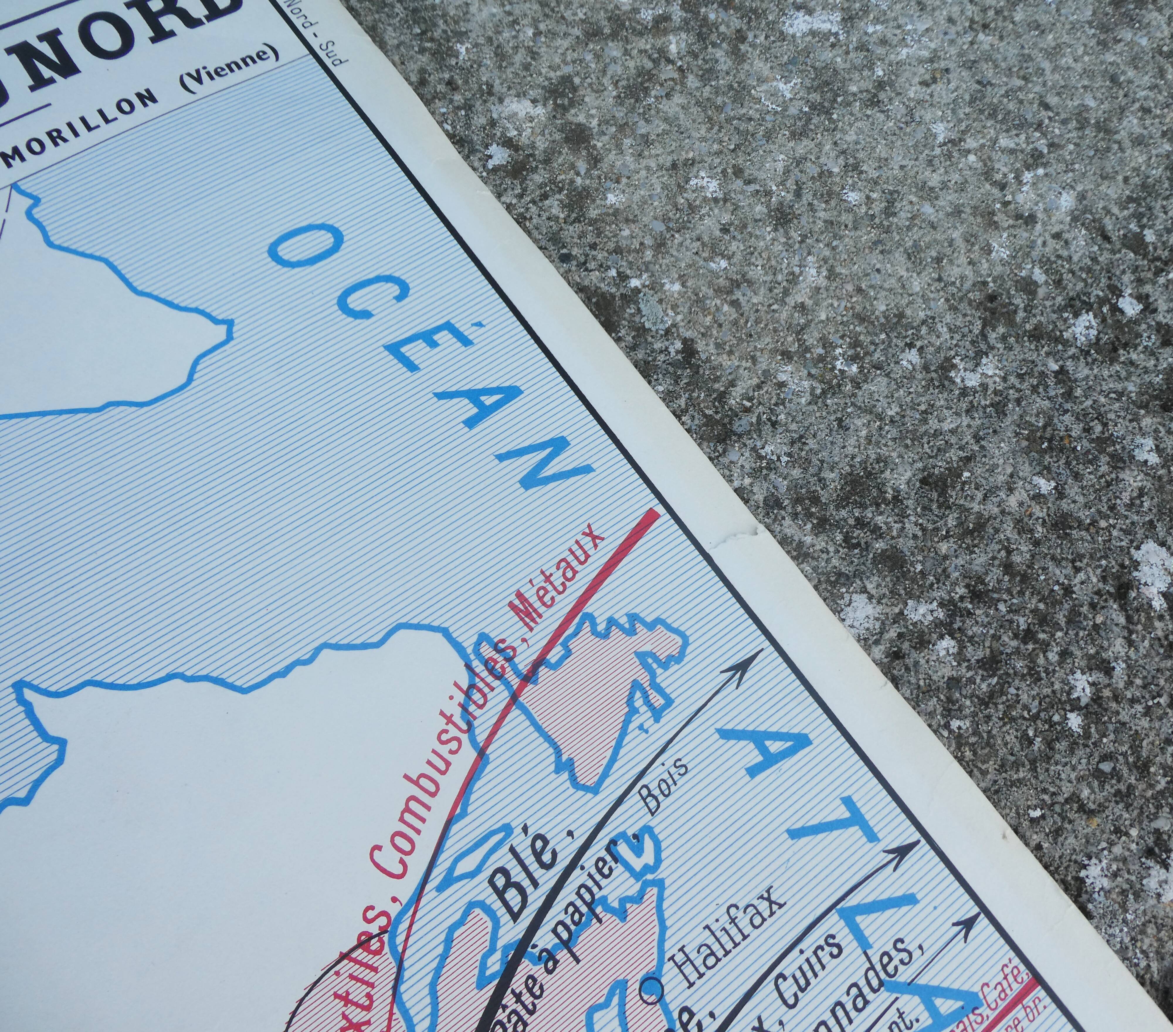 Rossignol School Map Poster: North America United States / South America.