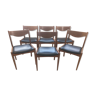 Set of six Danish teak dining chairs