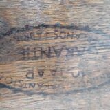 4 brutalist oak chairs