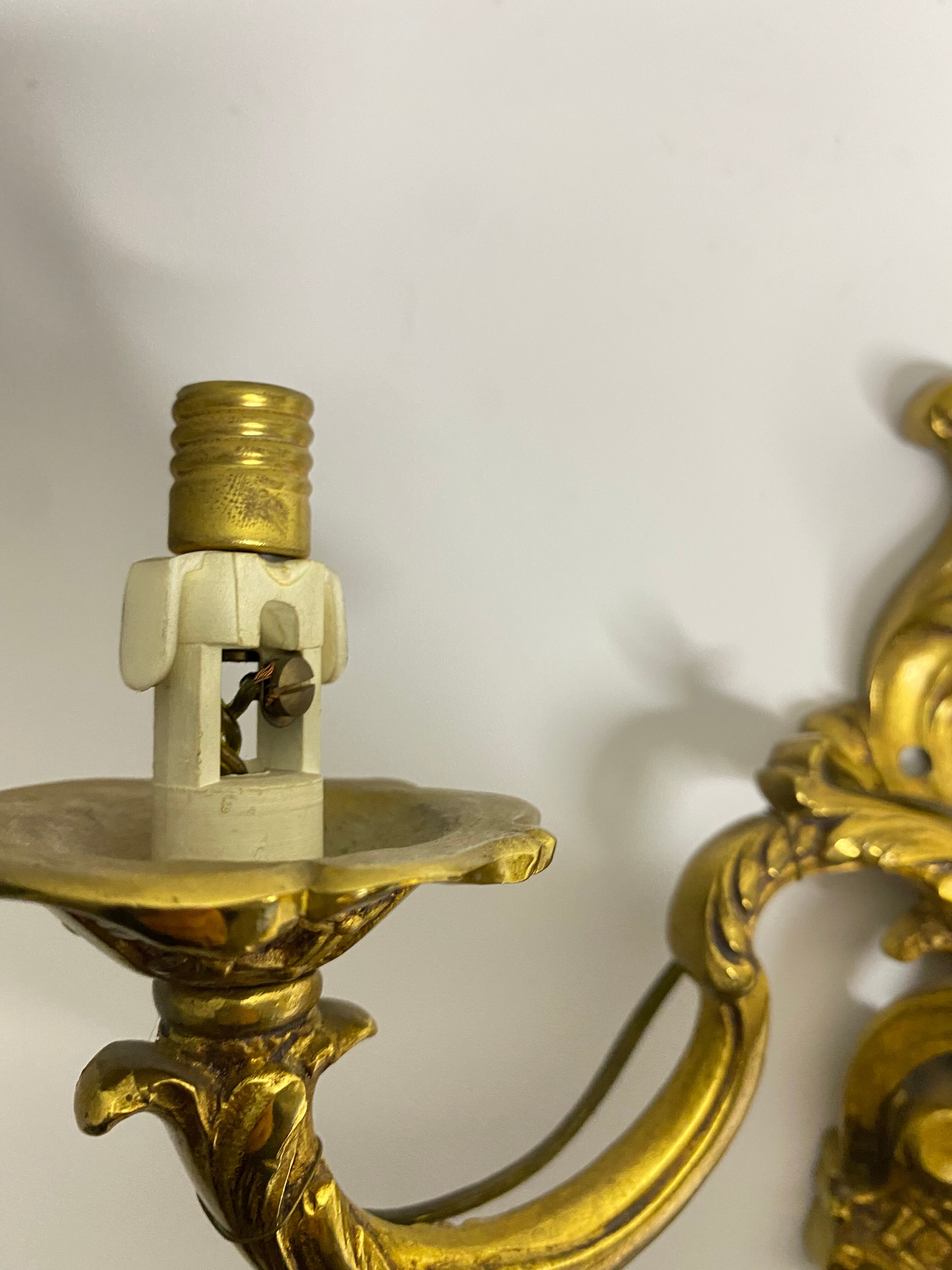 Bronze wall lamp rockery style