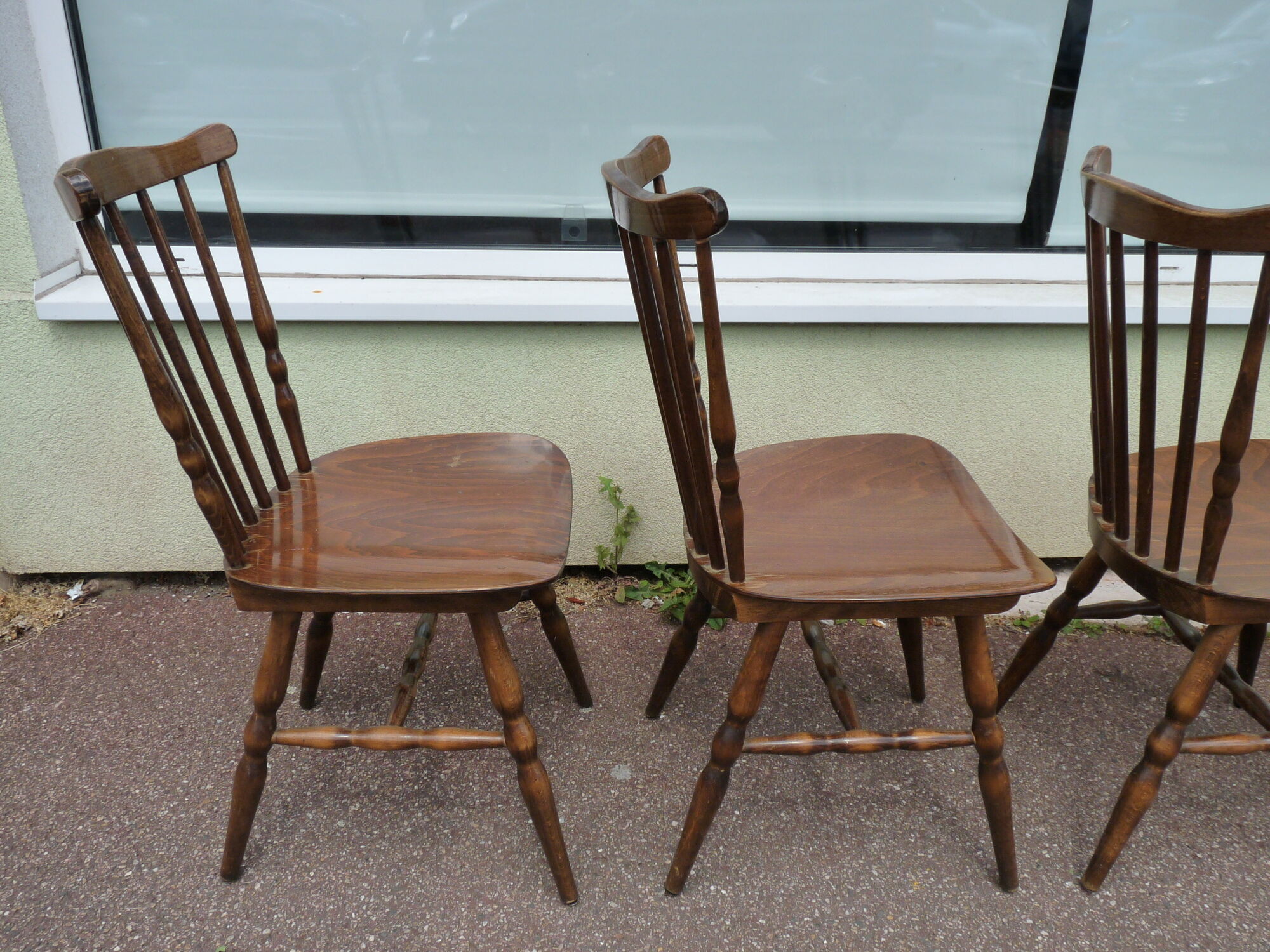 Lot of 4 bistro chairs Baumann - wood
