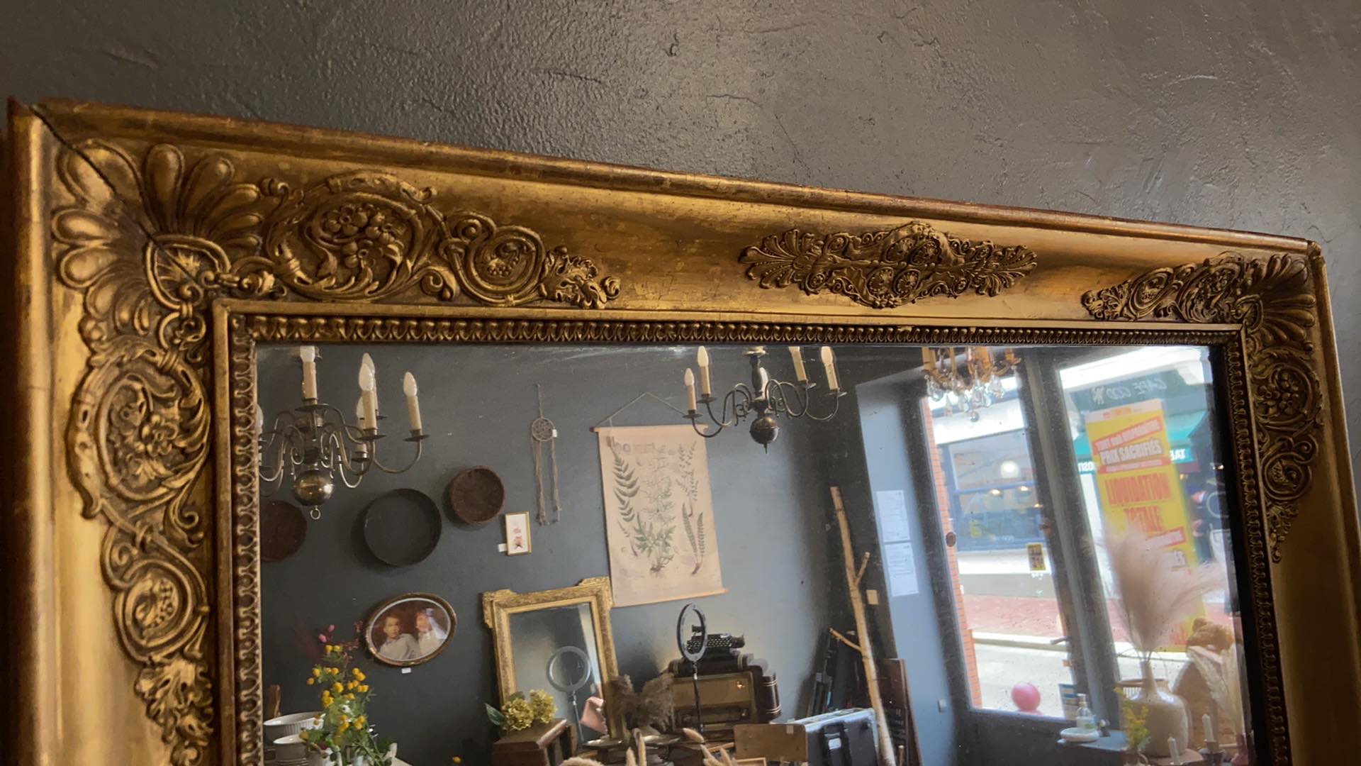 Old mirror period restoration, 116x87 cm