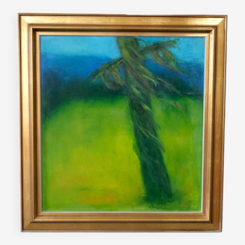 Gladys Pihl, Swedish Modern Composition, 1978, Oil on Canvas, Framed