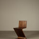 Ensemble de quatre chaises Zig-Zag après Gerrit Rietveld