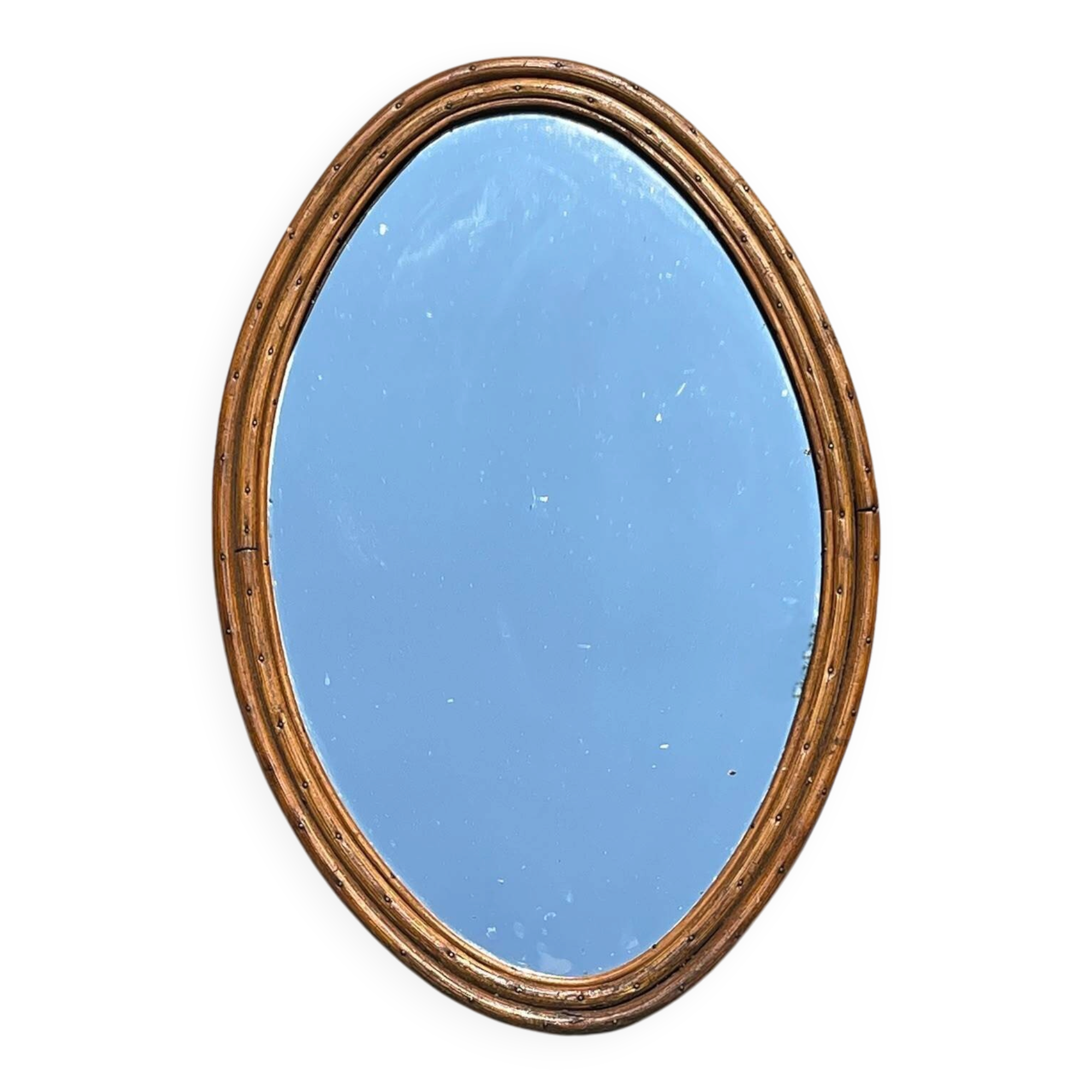 Miroir rotin vintage