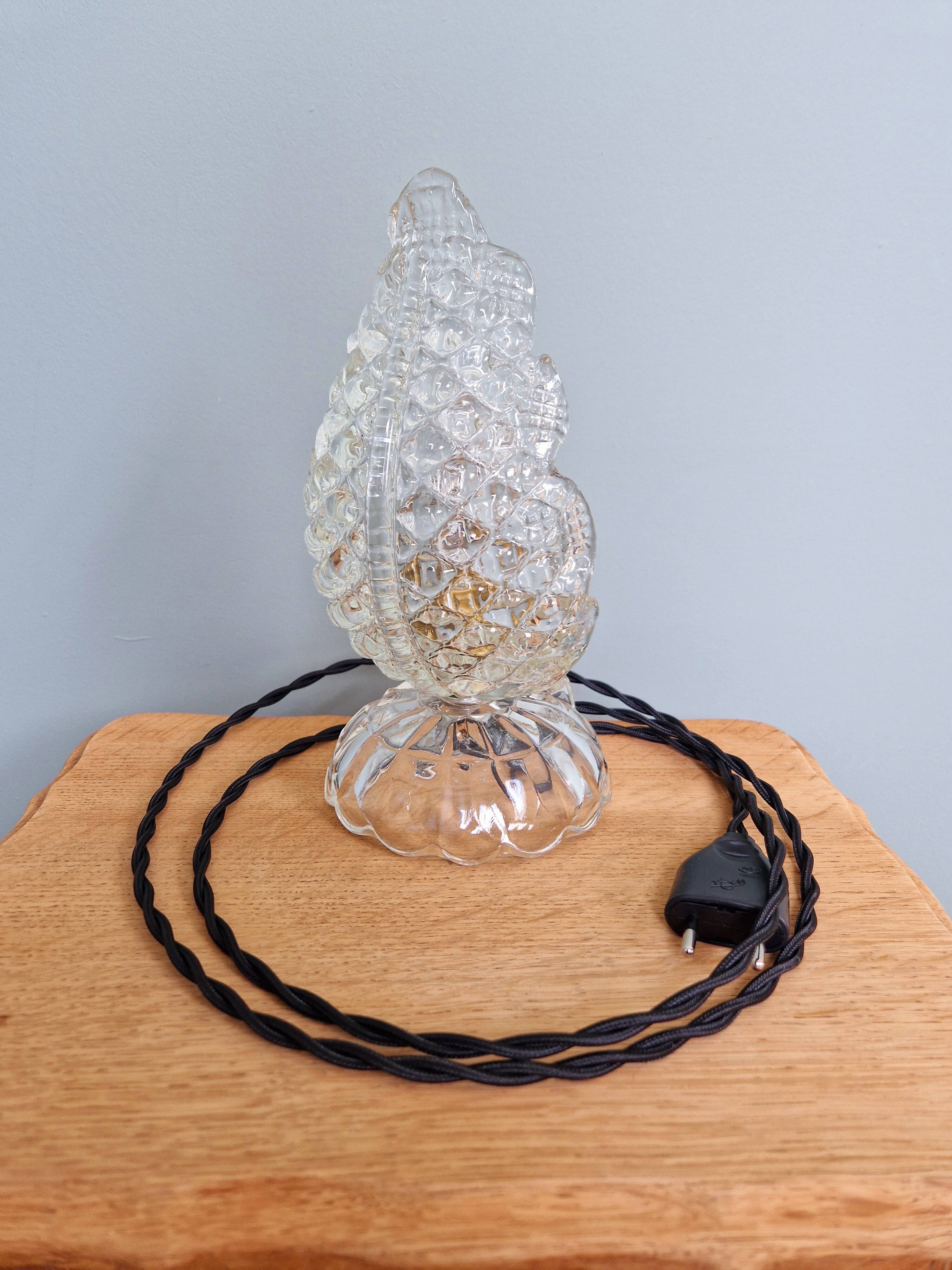 Murano glass table lamp, Barovier & Toso, 1950s
