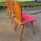 Set de 4 chaises bois/velours