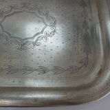 Rectangular brass top with engraved decoration