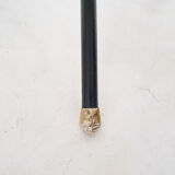 Rohe Noordwolde round glass and rattan side table, The Netherlands 1950's