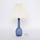 Rare lampe de table danoise bleue du milieu du siècle par Esben Klint pour Holmegaard