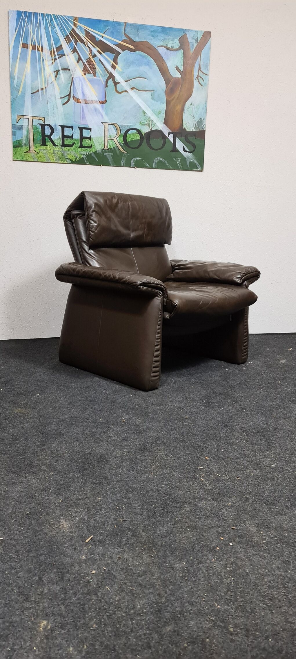 Vintage leather easy chair by Erpo