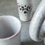 Pierlot 60s enamelled stoneware orangeade service